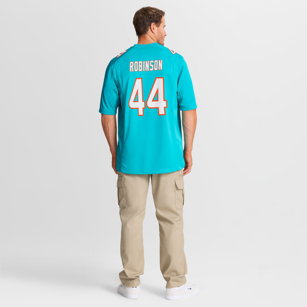 Chop Robinson Miami Dolphins Nike  Game Jersey -  Aqua