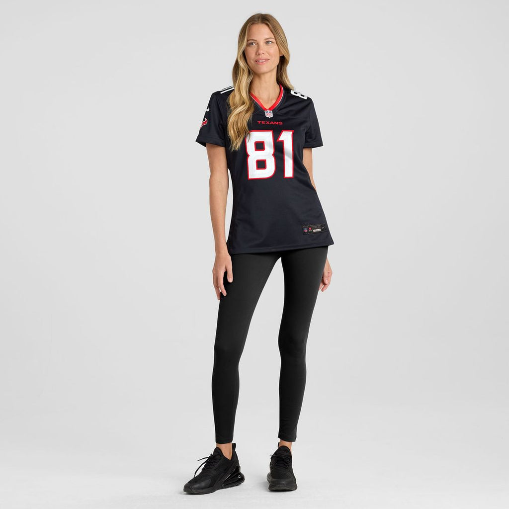 Jayden Higgins Houston Texans Nike Women's Game Jersey - Navy