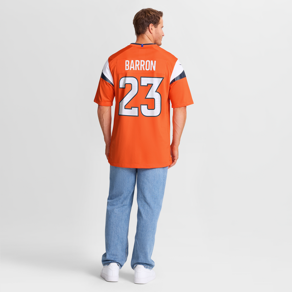 Jahdae Barron Denver Broncos Nike Team Game Jersey -  Orange