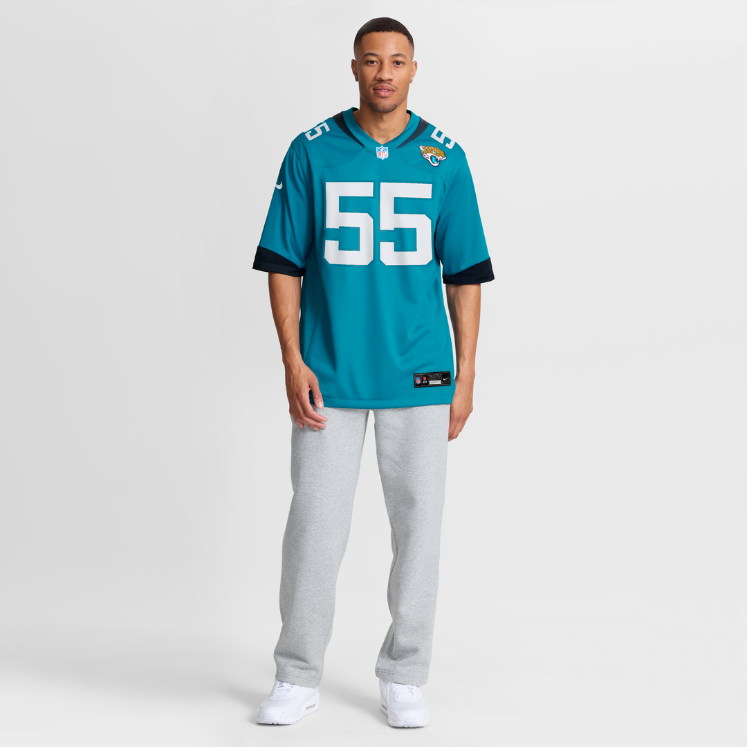 Chuma Edoga Jacksonville Jaguars Nike Team Game Jersey -  Teal